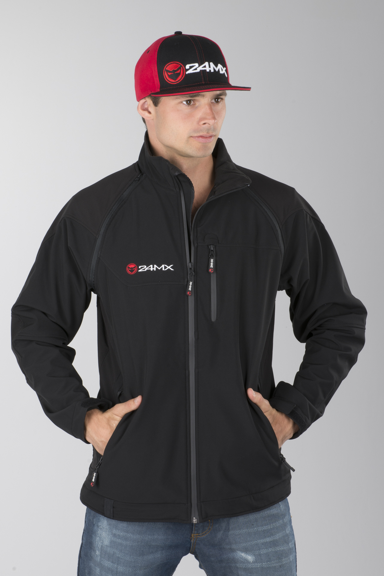 Softshell Jas met Afneembare Mouwen 24MX Team