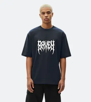 T-Shirt Raven Death Metal Oversize