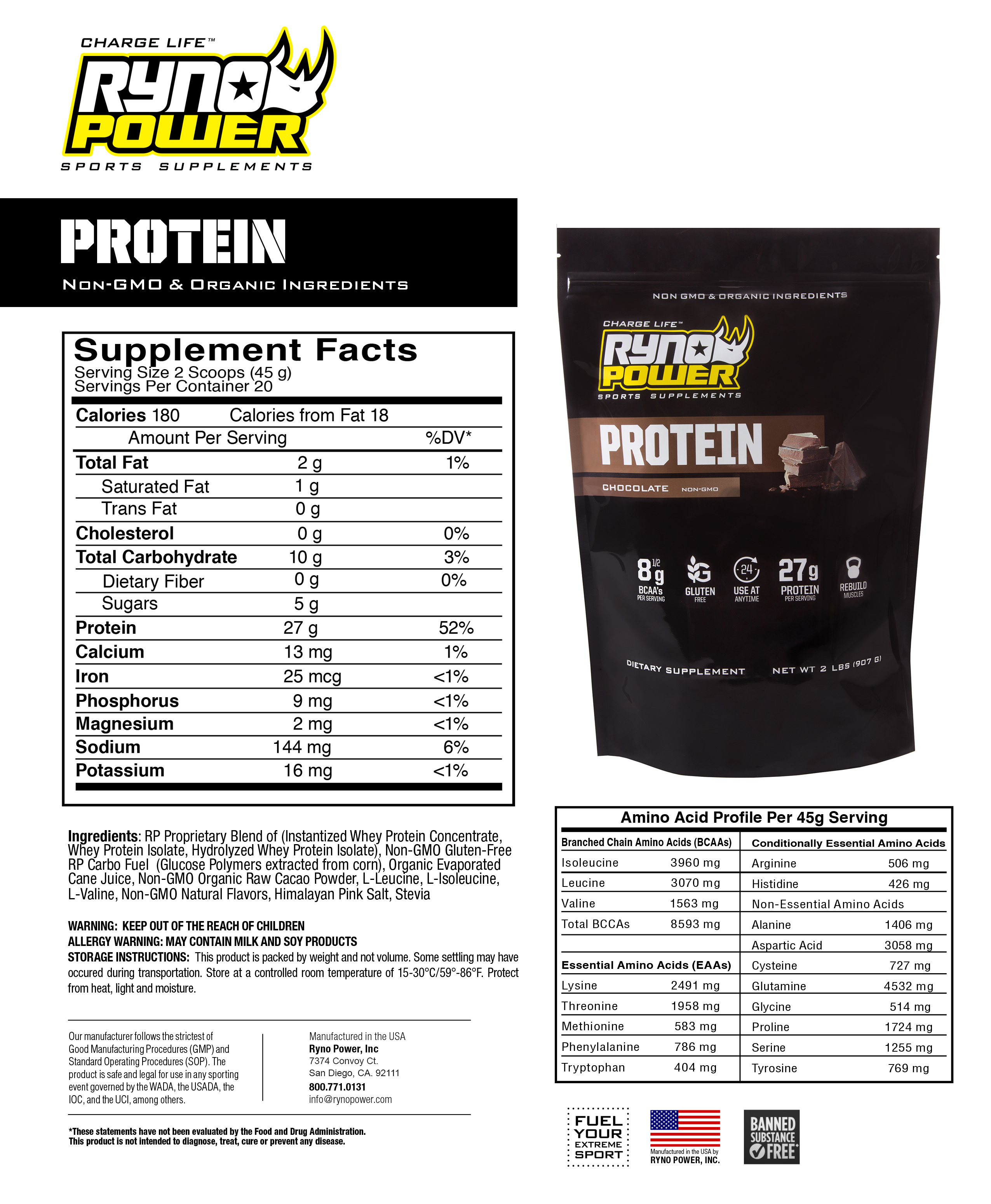 Proteína en Polvo Ryno Power