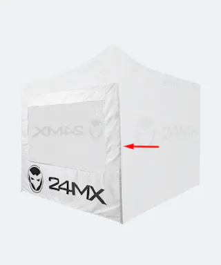 Raamwand voor Easy-Up Racetent 24MX Grijs