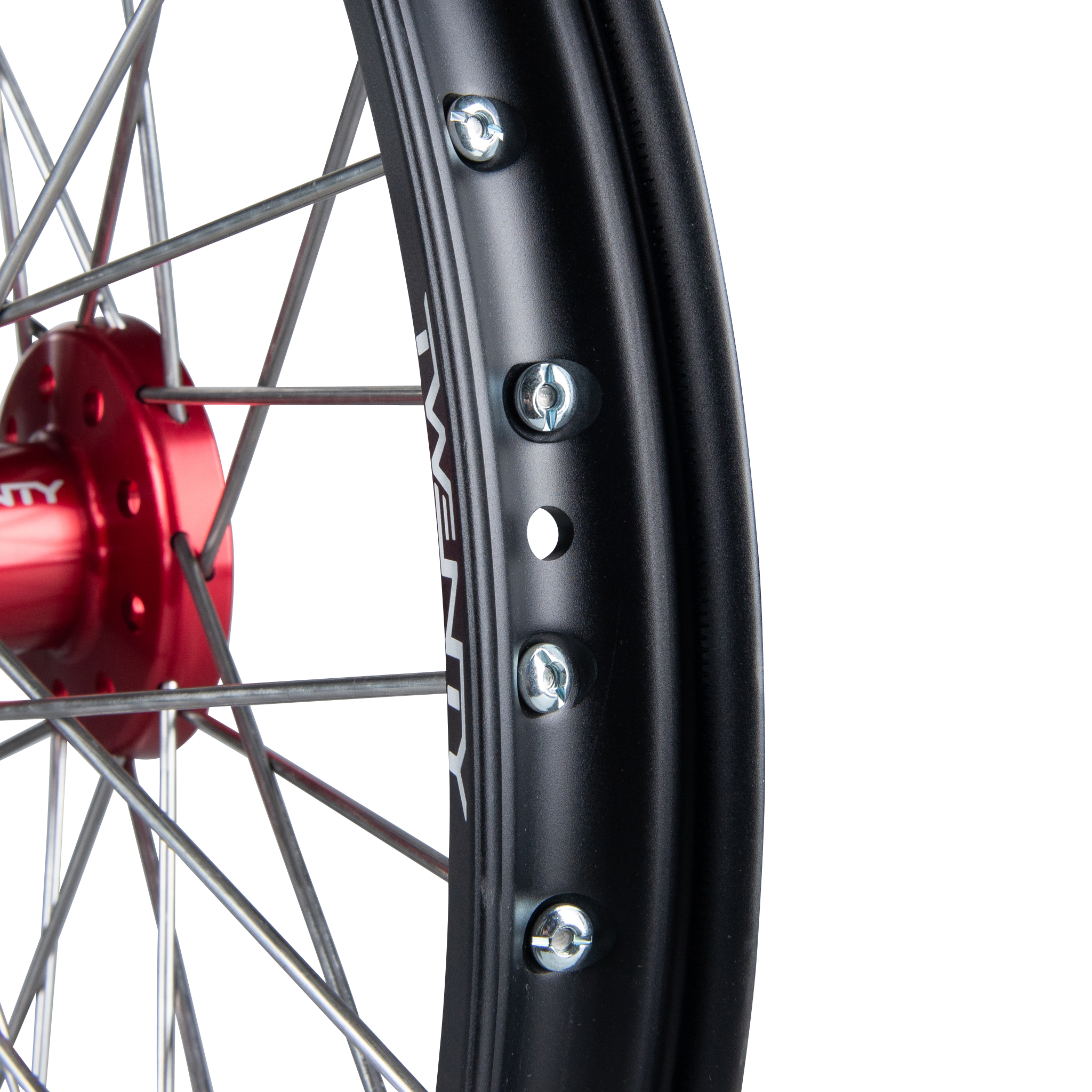 Rueda Delantera de Cross Twenty Negro-Rojo 21"