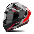 zwart mat/grijs/rood