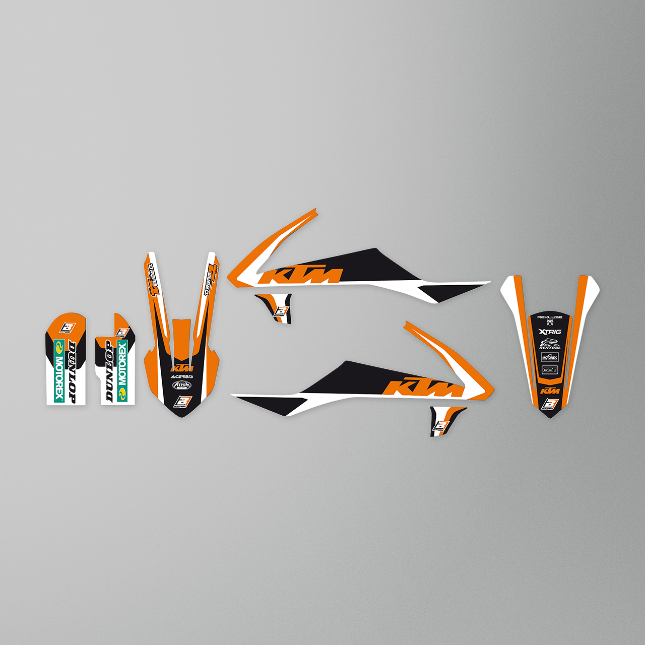 Blackbird Dream 4 Decal Kit Orange-Black-White