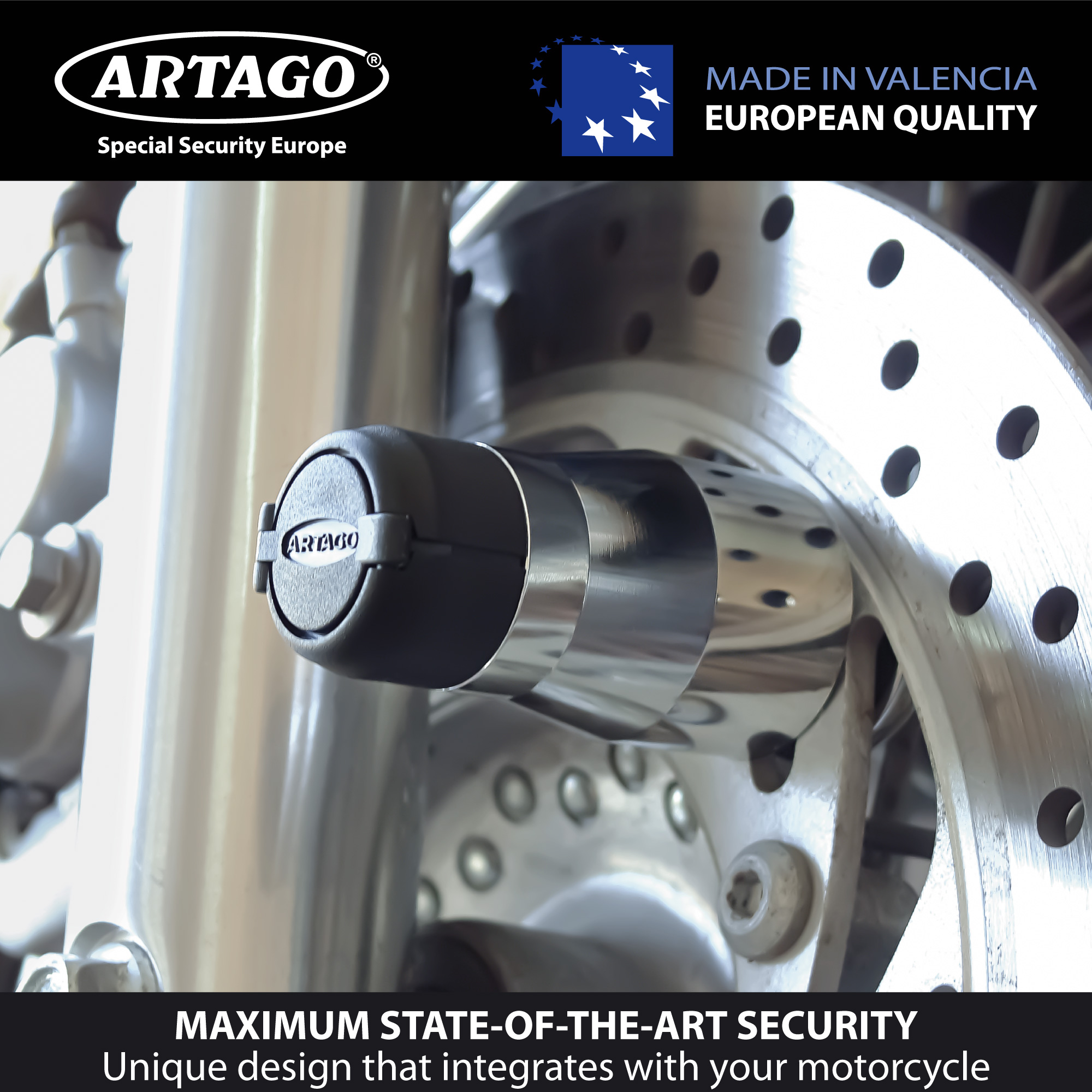 Schijfslot + Reminderkabel Artago 562 Ø14mm