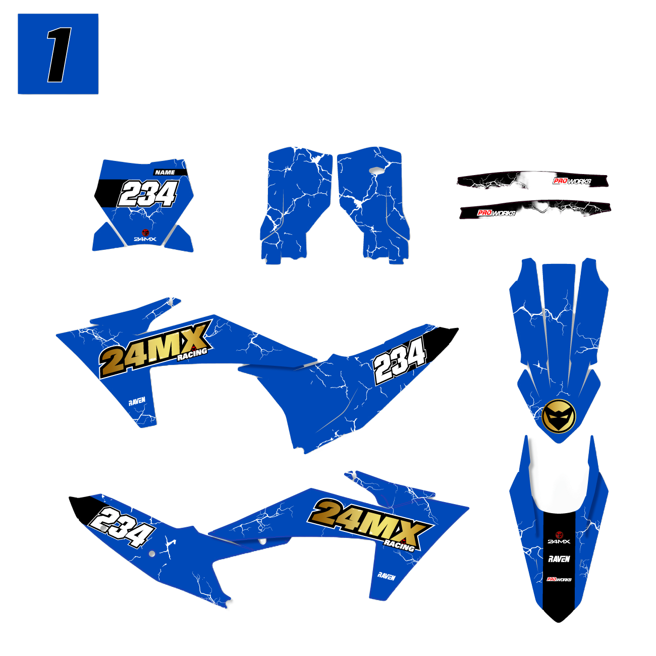 Gepersonaliseerde Stickerset 24MX Holo Spanker