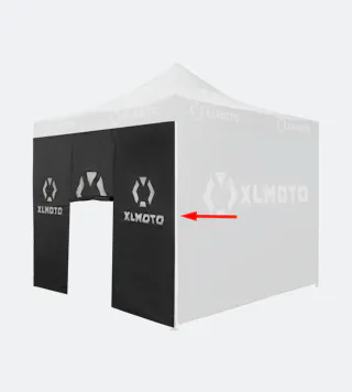 Zid s Vratima XLMOTO Easy-Up Race Šator Crni