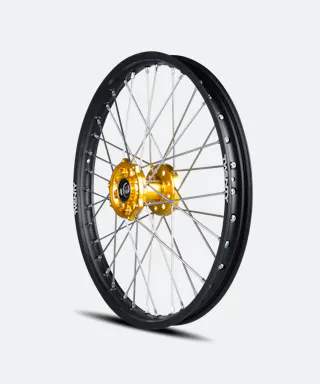 Voorwiel Twenty Zwart-Goud 21"