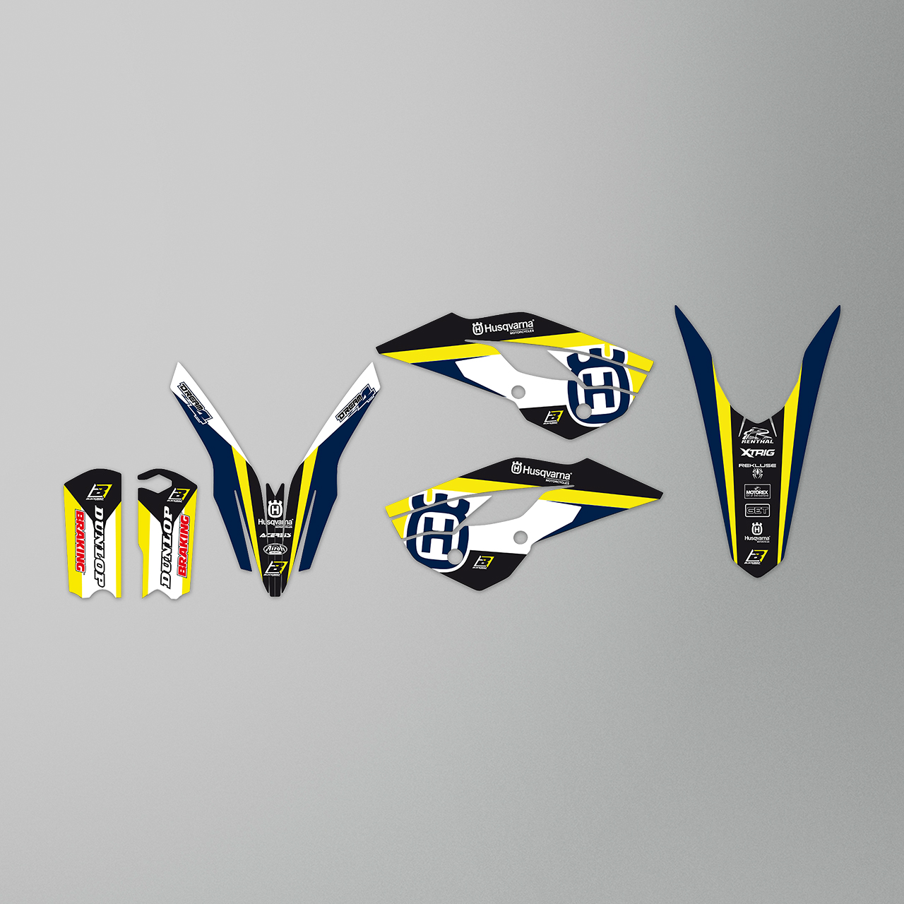 Blackbird Dream 4 Decal Kit White-Yellow-Blue