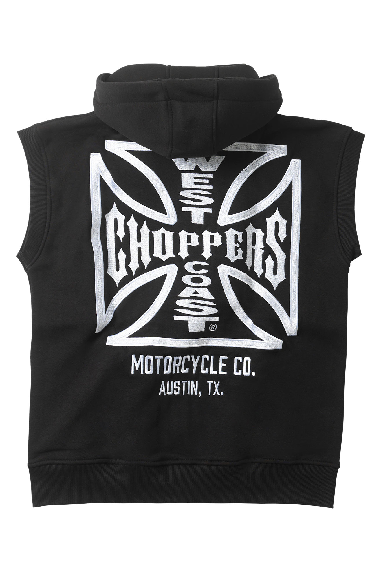 West Coast Choppers OG ATX Sleeveless Zip Hoodie
