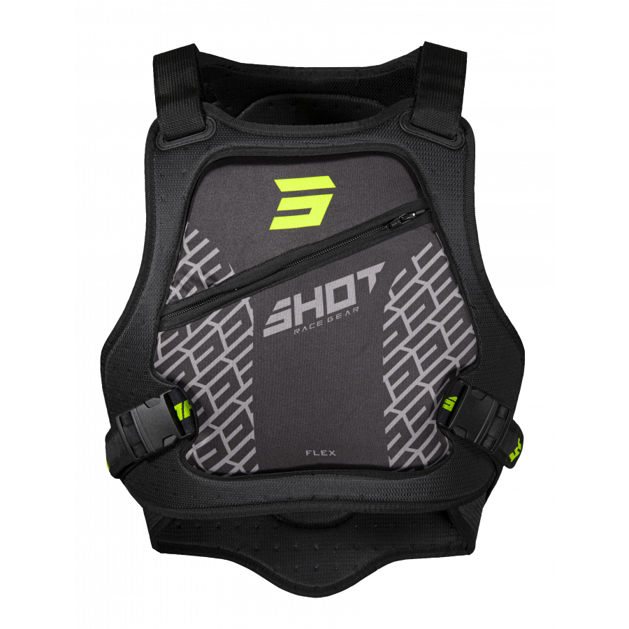 Shot Fighter Flex Chest Protector BlackNeon Yellow Buy now, get 30
