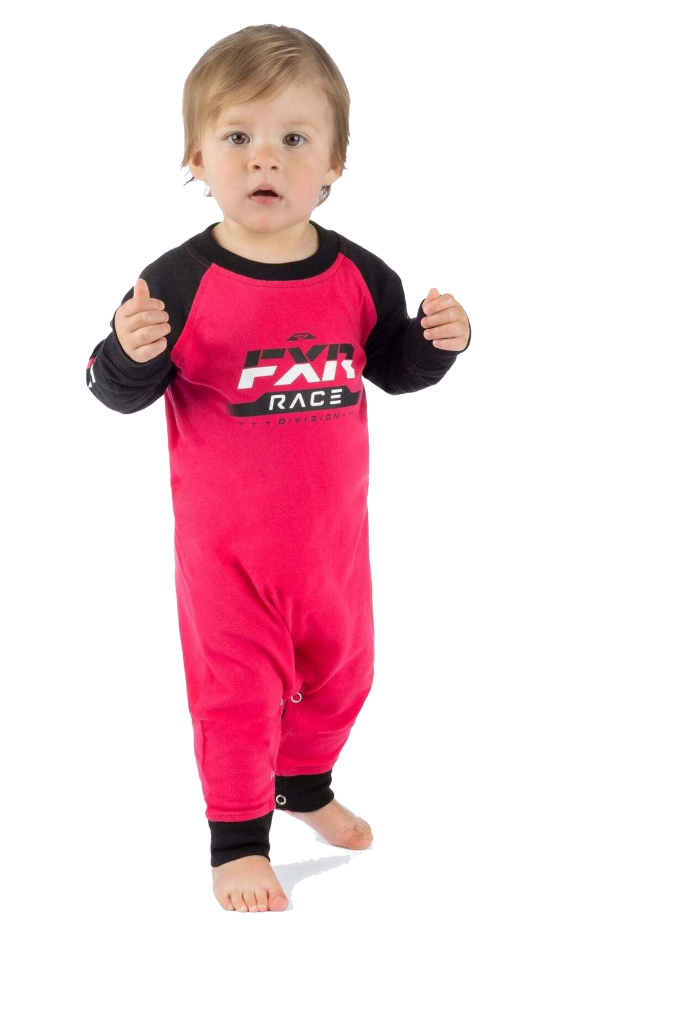 FXR Race Division Barn Onesie Razz-Svart""