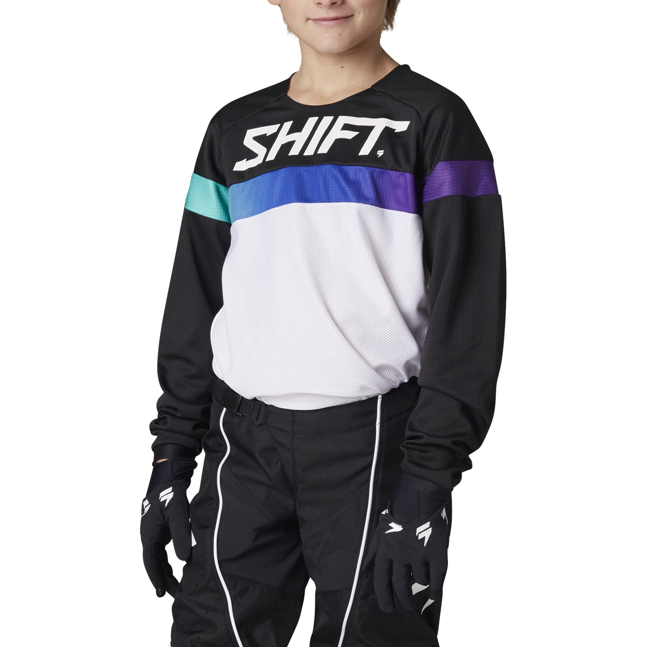Shift White Label Ultra Youth MX Jersey-Purple