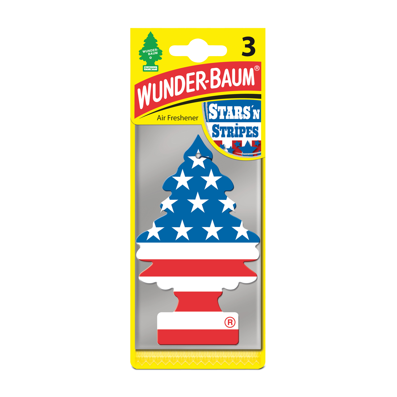 Wunder-Baum Air Freshener Stars´n Stripes 3-Pack - Buy now!