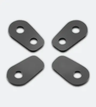 Fit Kit Luces Indicadoras Originales del Soporte de la Placa Rizoma Fox Negro