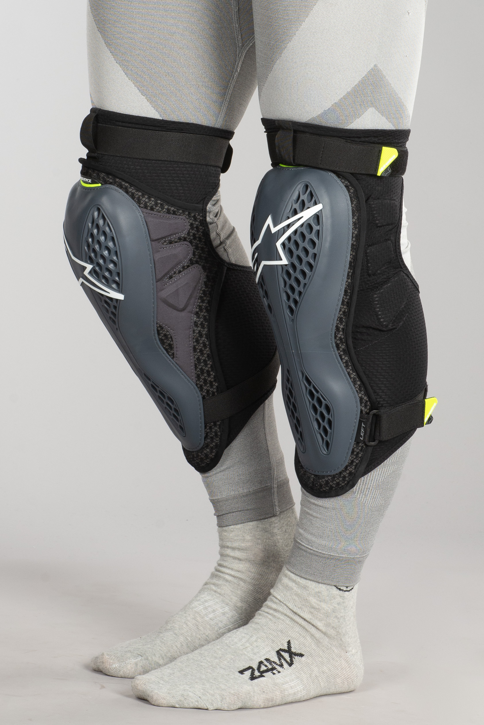 Rodilleras Alpinestars Sequence Antracita-Amarillo Fluo