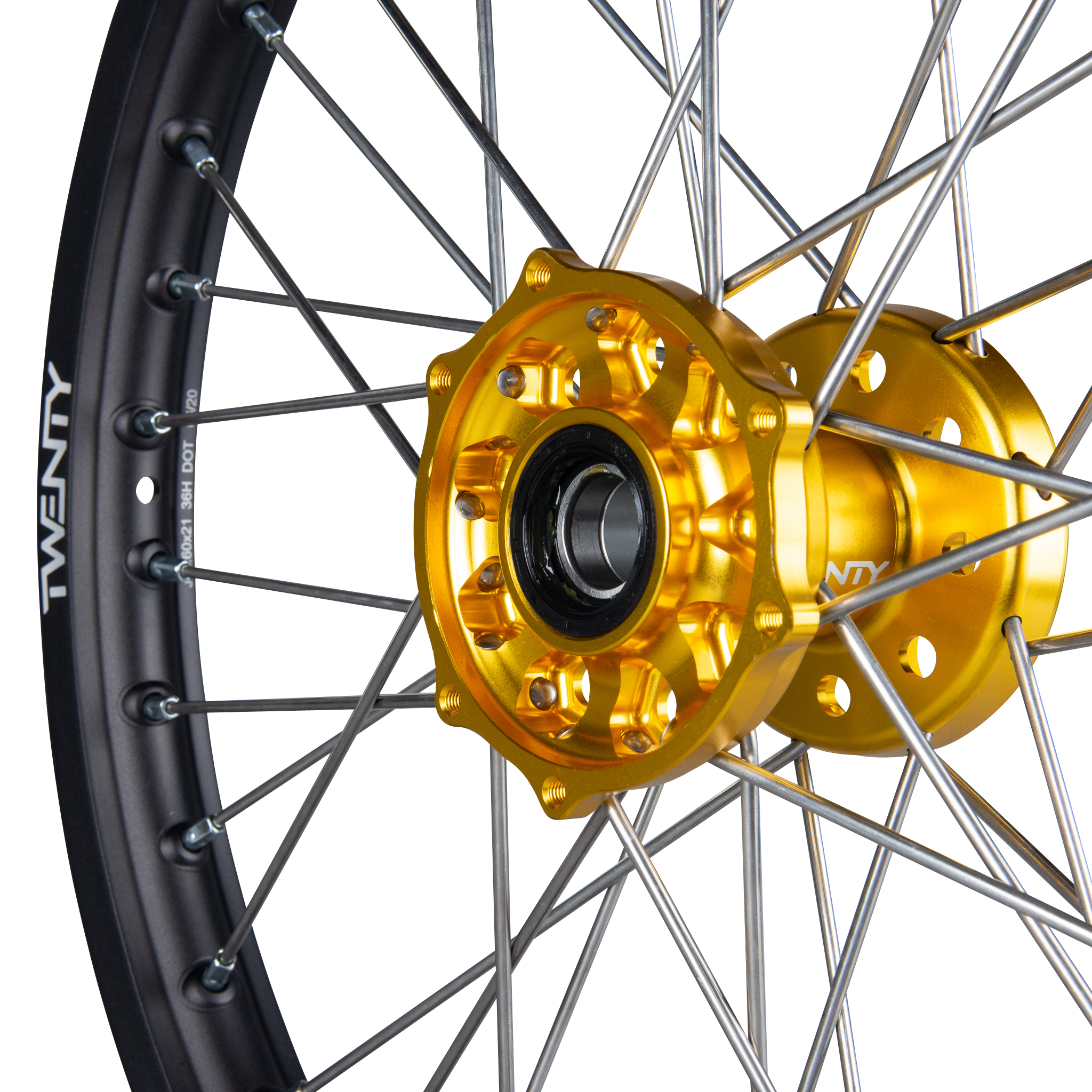 Twenty MX Front Wheel Black-Gold 21"