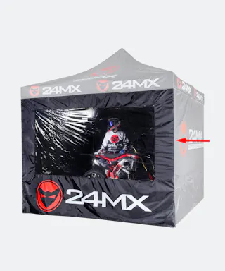 Raamwand voor Easy-Up Racetent 24MX Zwart