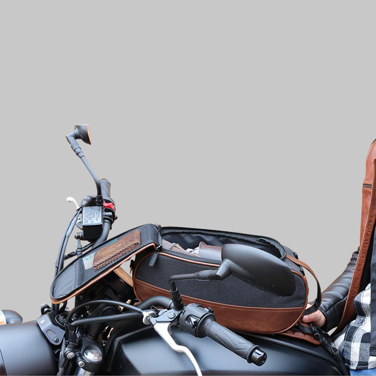 cafe racer tank bag