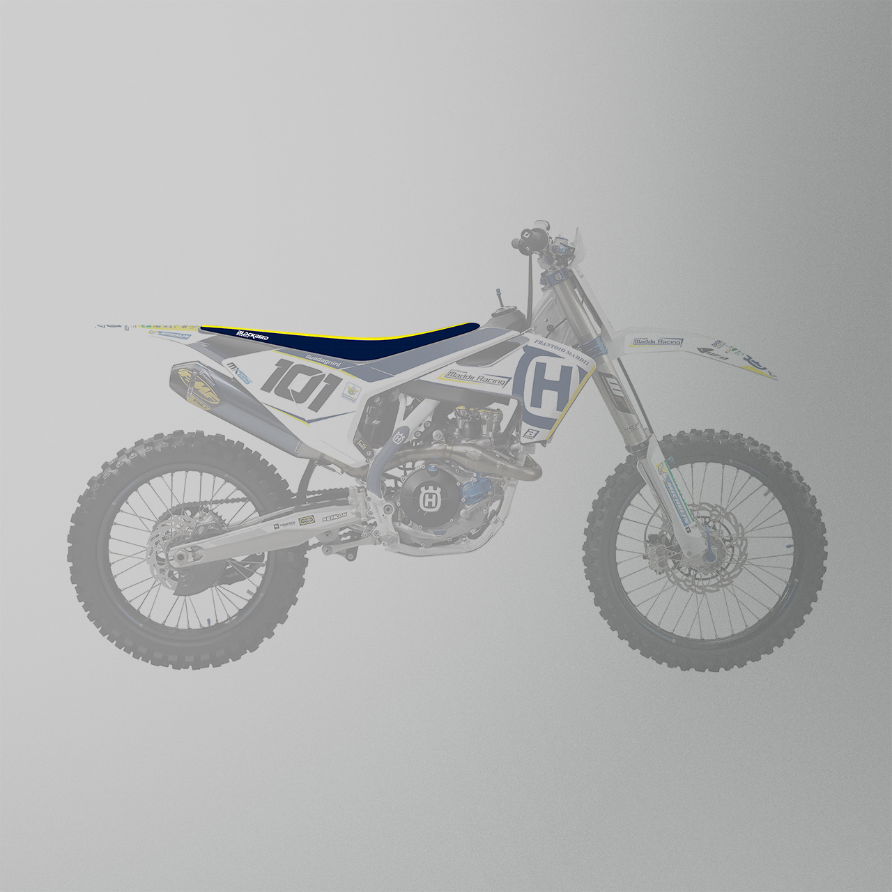 Blackbird Replica Maddii Racing 2018 Seat Cover Blue-Yellow