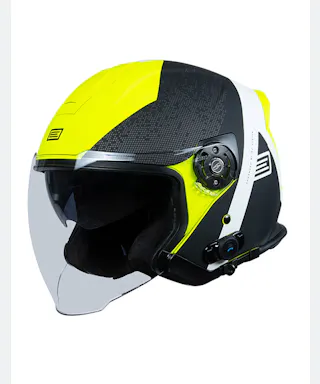 Casco Jet Origine Palio 2.0 + BT Hyper-Titanio Fluo