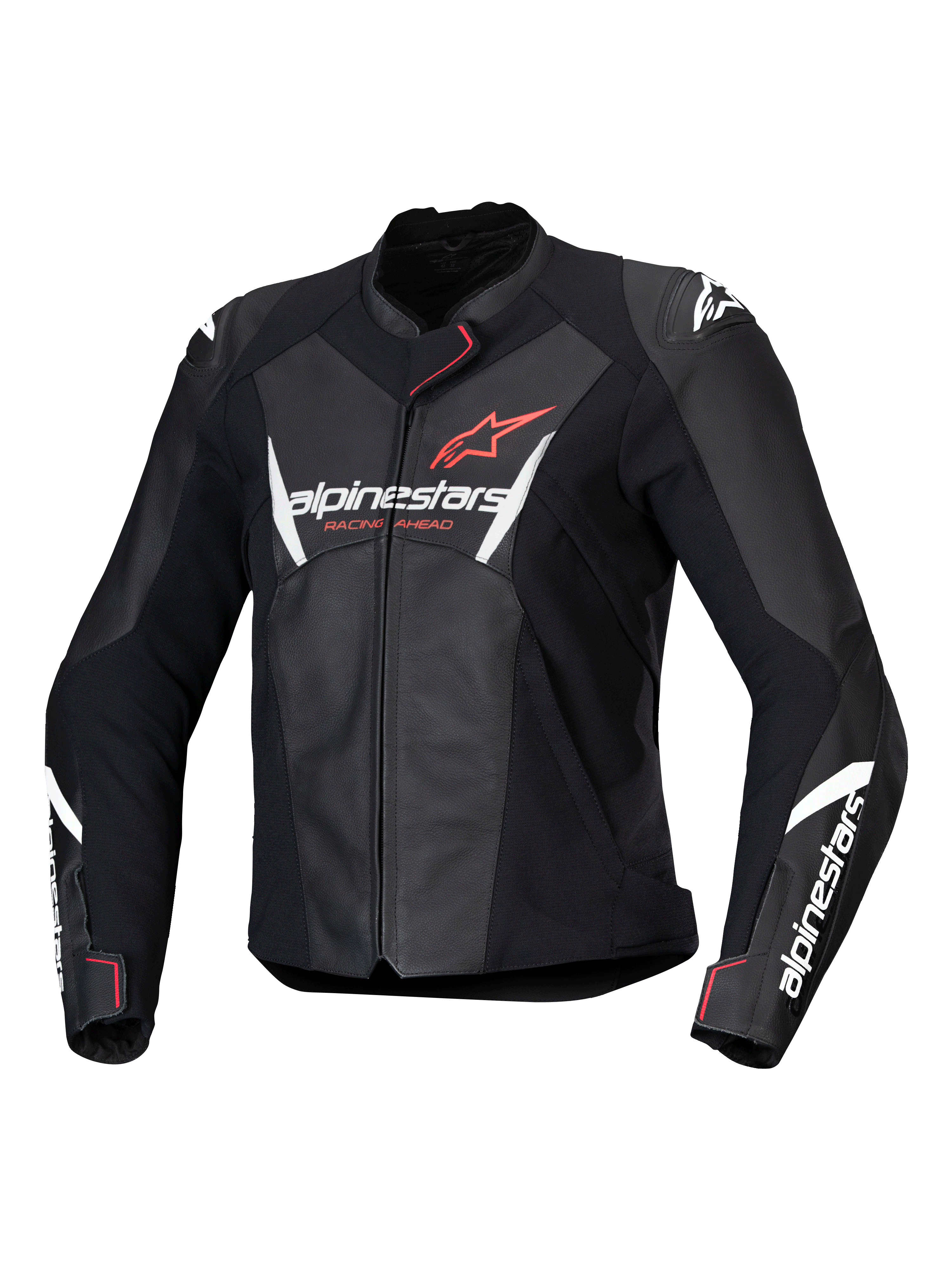 MC-Jakke Alpinestars Stella Faster V3 Dame Svart-Hvit-Fluo Korall