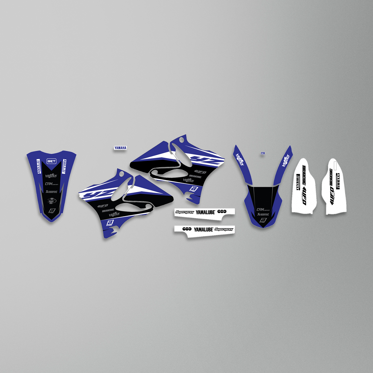 Blackbird Replica Racing 19 Complete Decal Kit with Seat Cover Blue-Black-White