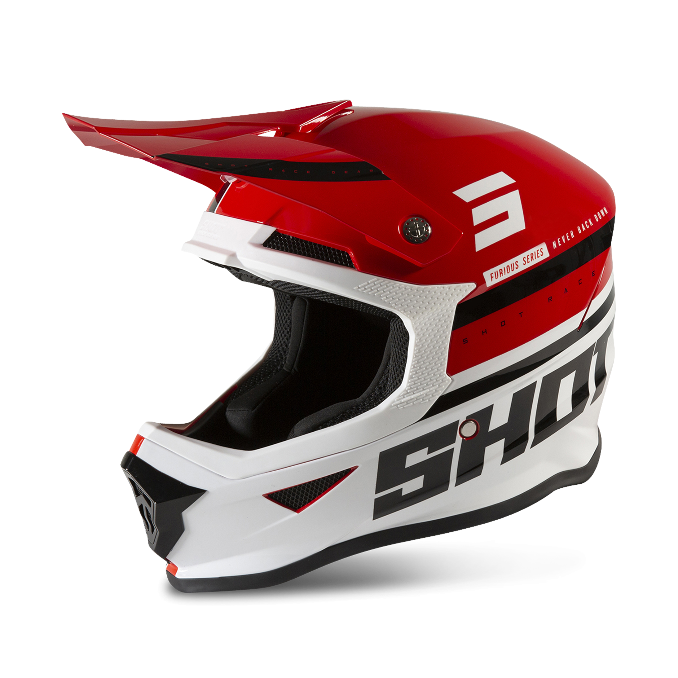 motocross helmet red