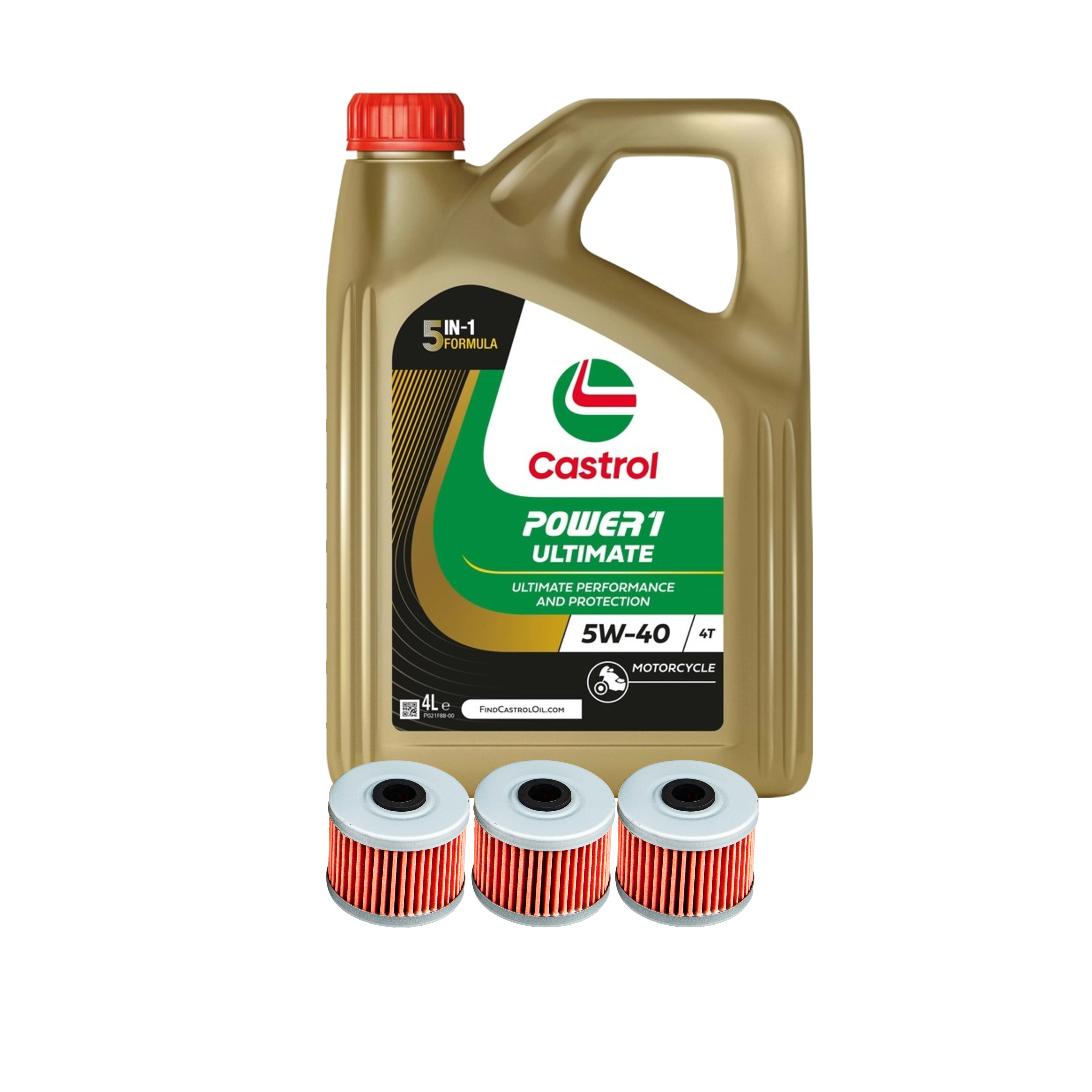 Dzinēja Eļļa Castrol Power1 Ultimate Pilnībā Sintētiska 4L + Proworks Eļļas Filtri