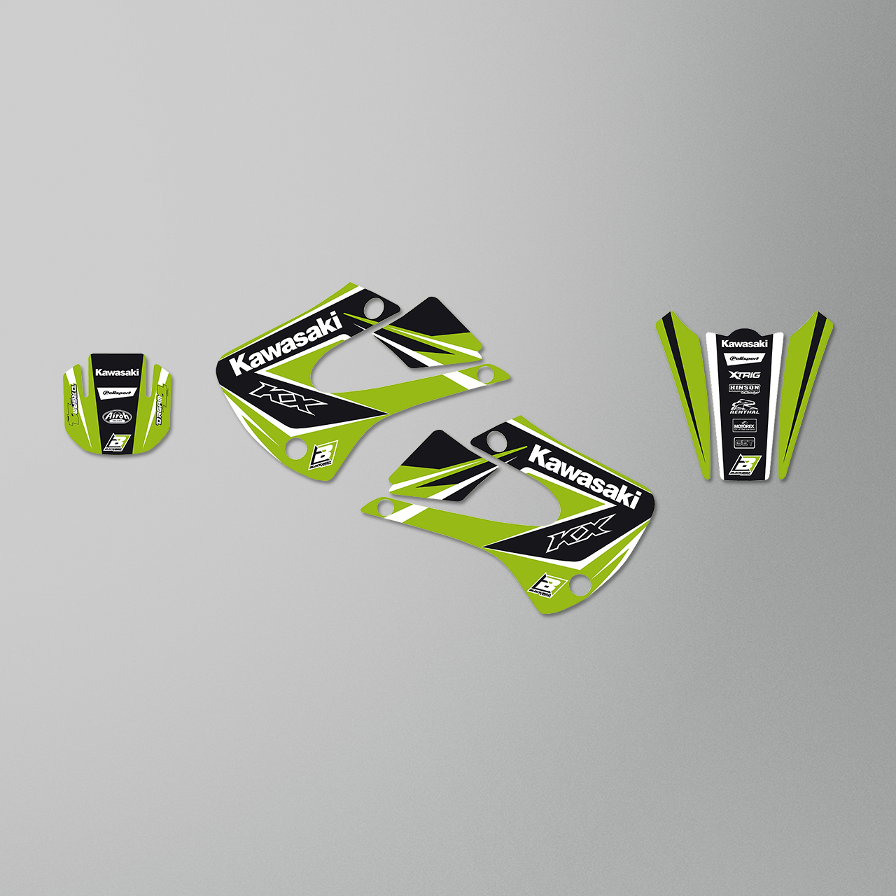 Blackbird Dream 4 Decal Kit Green-Black-White
