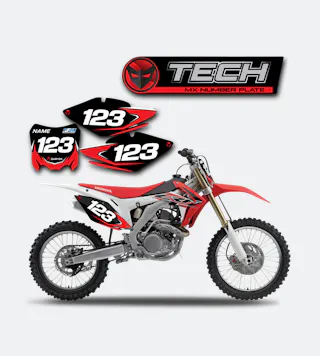 Tech Number Plate Decals