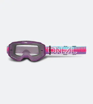 MX Aizsargbrilles O'Neal B-10 Striped – Caurspīdīgas