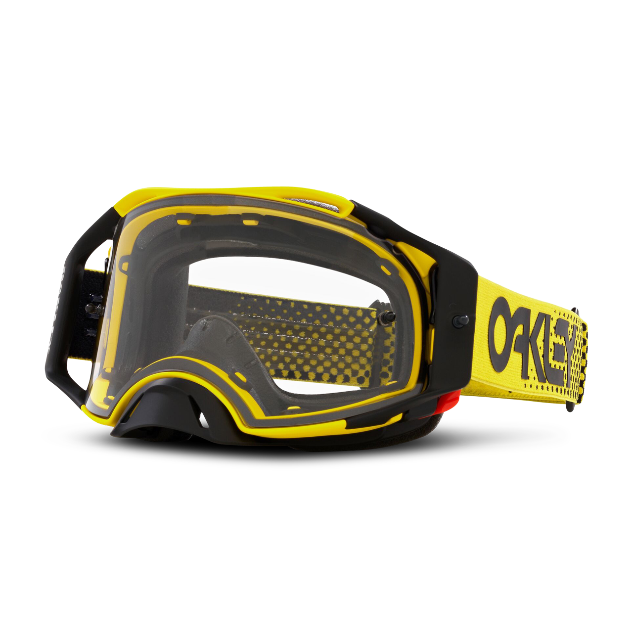 Maschera Cross Oakley Airbrake Giallo Moto Trasparente - Prezzo minimo  garantito