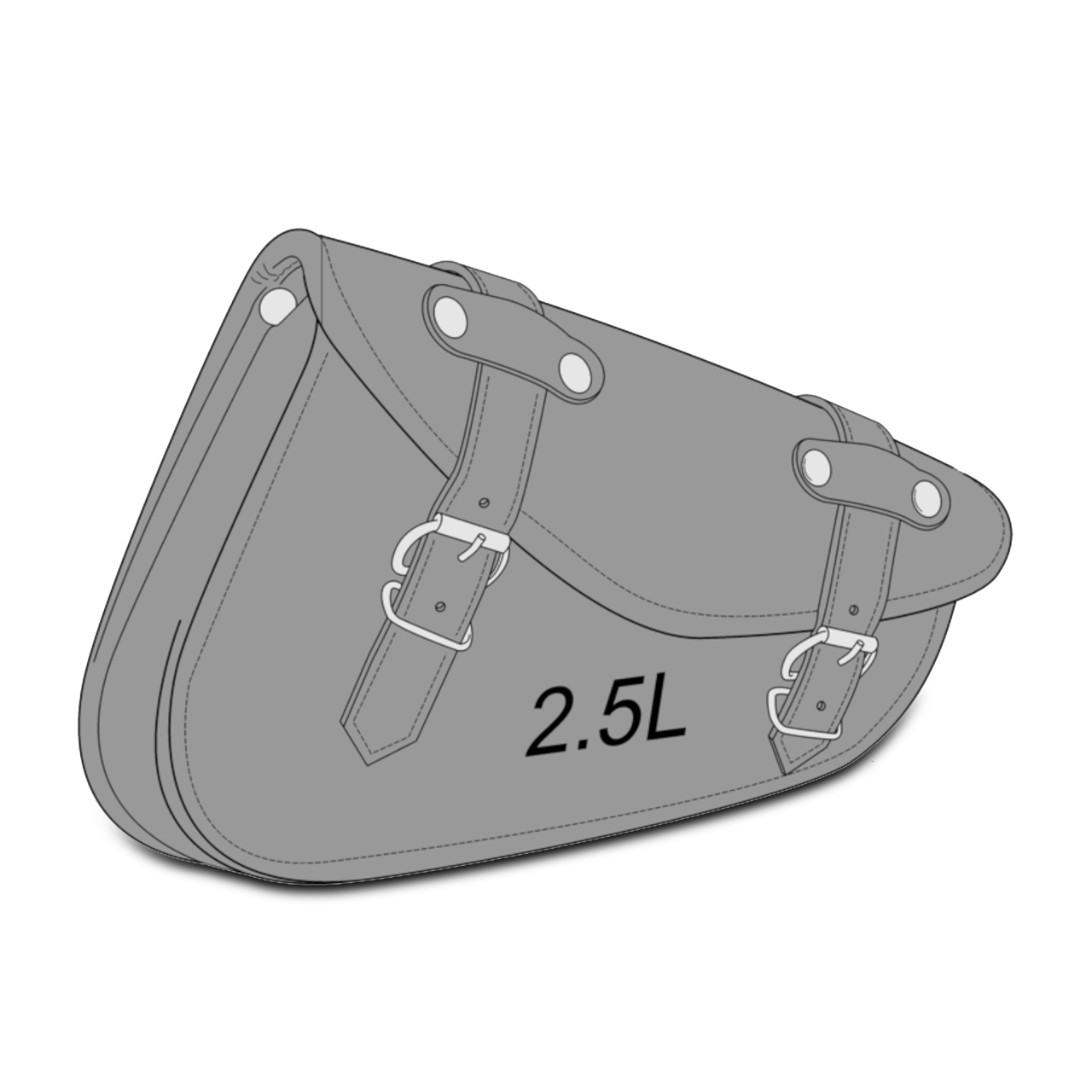 CustomAcces Detroit Right Saddle Bag Black