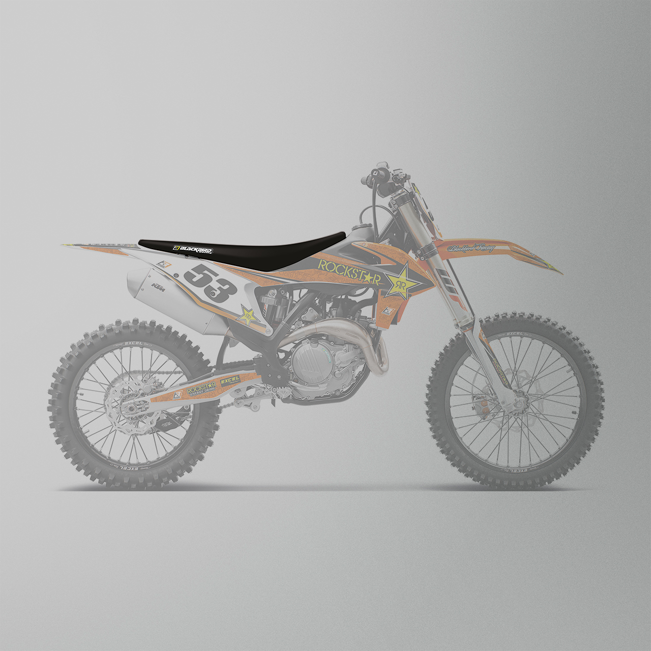 Blackbird Rockstar Energy Seat Cover Orange-Black-White