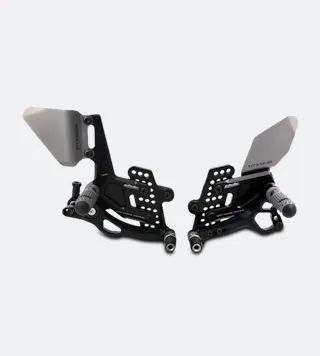 Commandes Reculées Valter Moto Type 3.5 (Vitesses Inversées) Noires