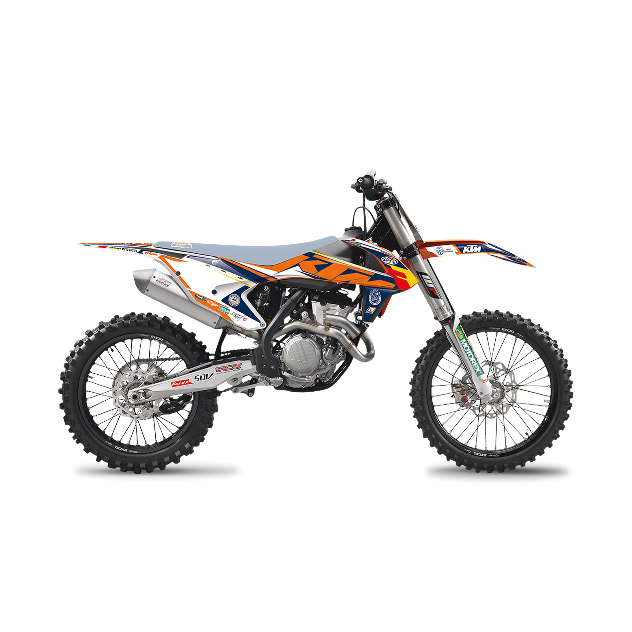 Kit de Adhesivos Blackbird Replica Trophy 2018 Naranja-Azul