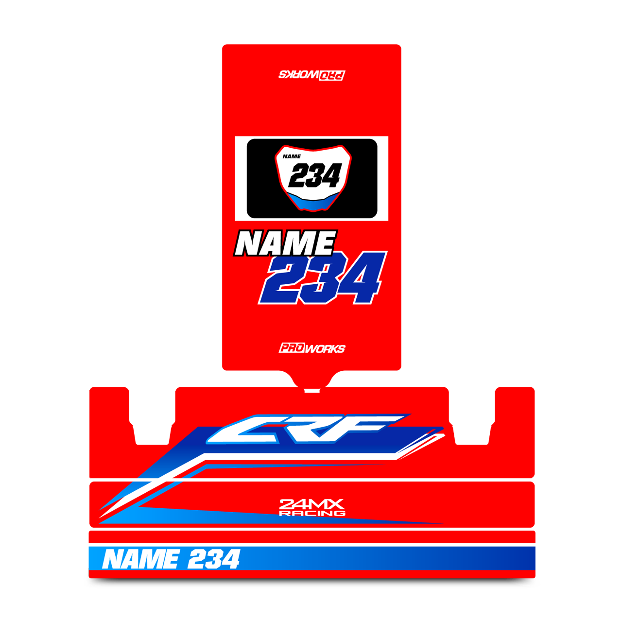 24MX X2 Toolbox Decal Kit Red