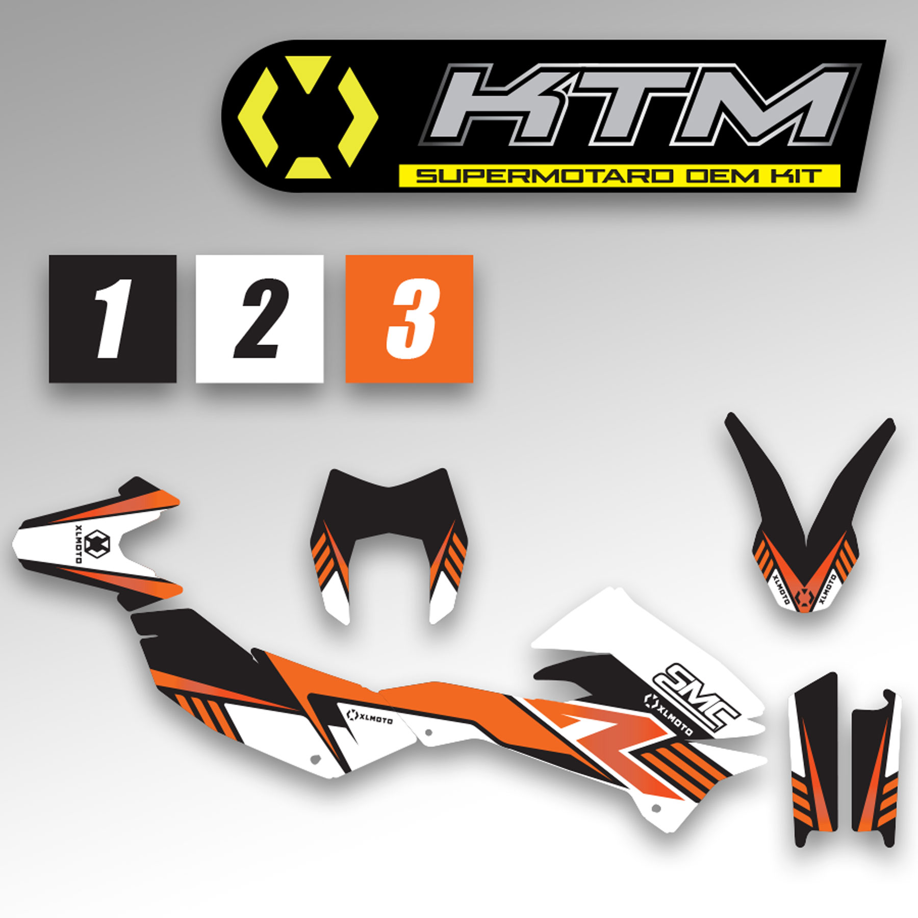 Dekorset Komplett XLMOTO Supermotard OEM - Jetzt 15% Ersparnis 