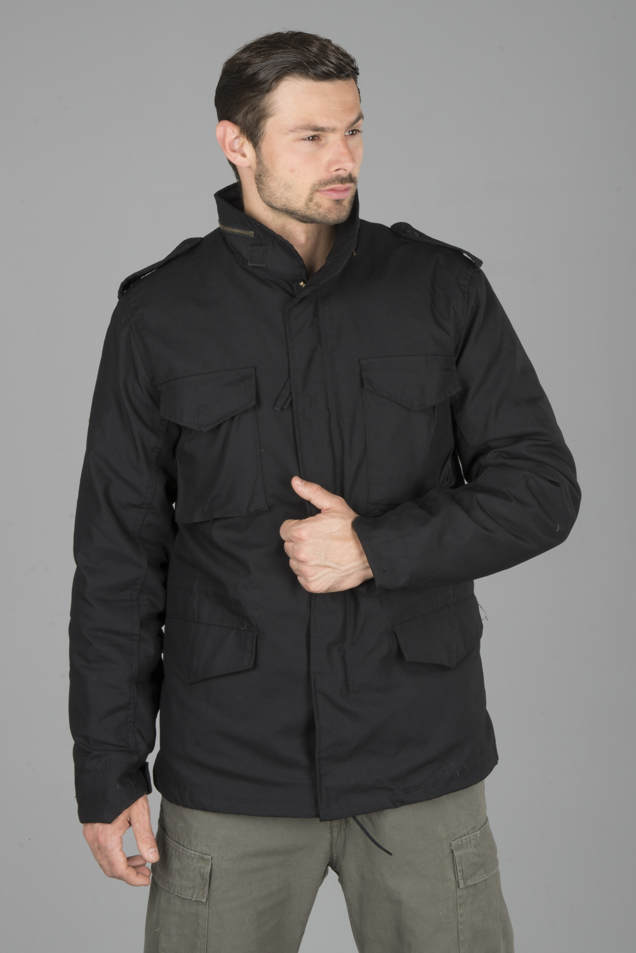 Brandit M65 Standard Jacket Black Lowest Price Guarantee Xlmoto Eu