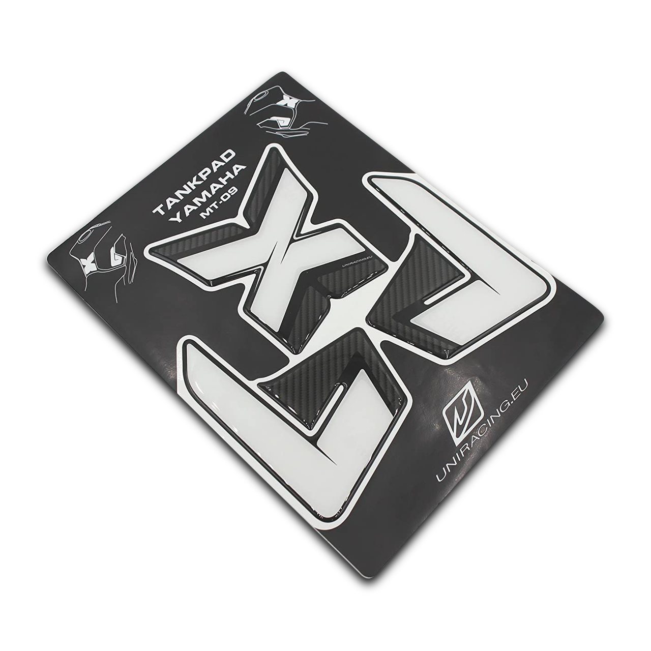 Uniracing Tank Pad MT-09 Black-Grey