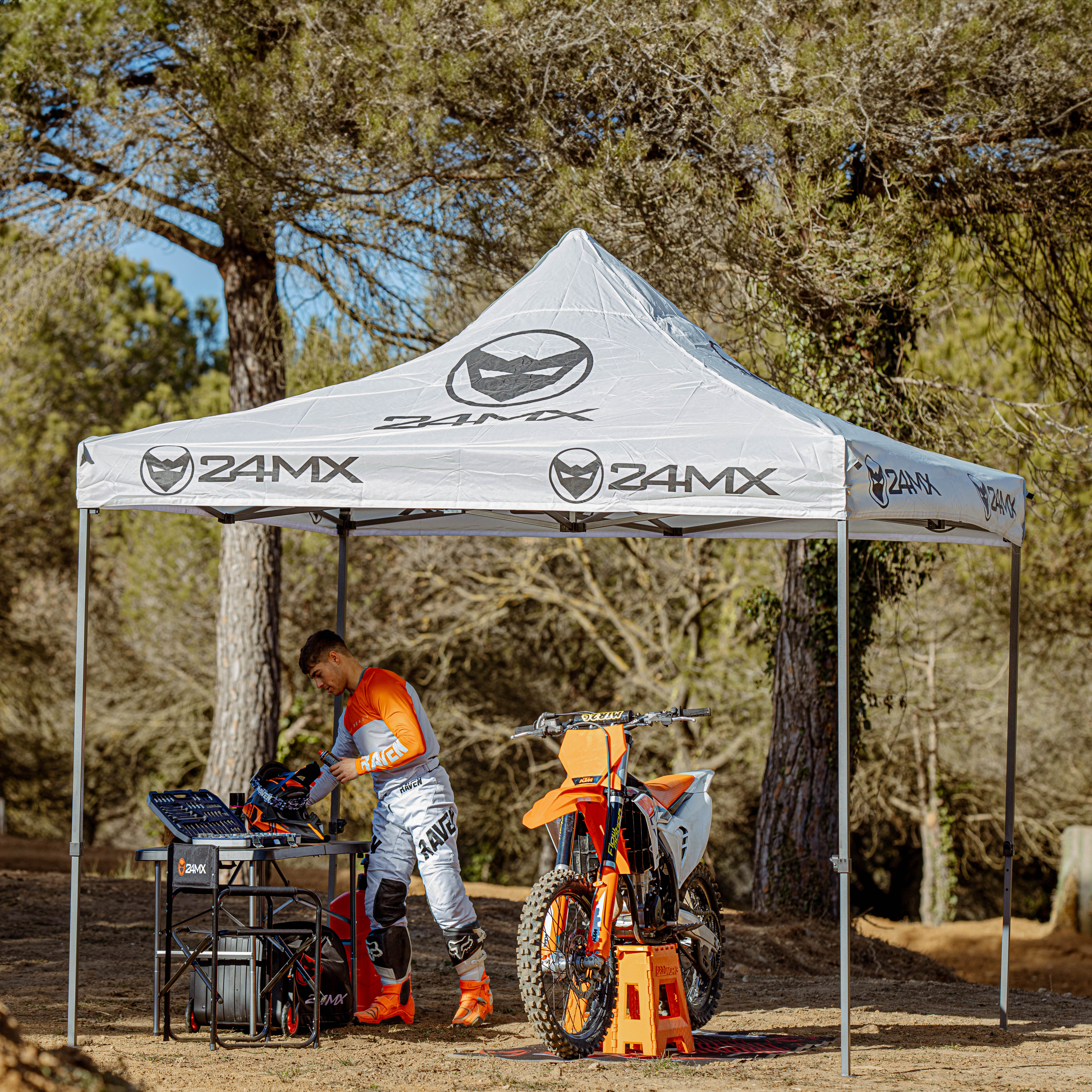 Easy-Up Racetent met Wanden 24MX Grijs