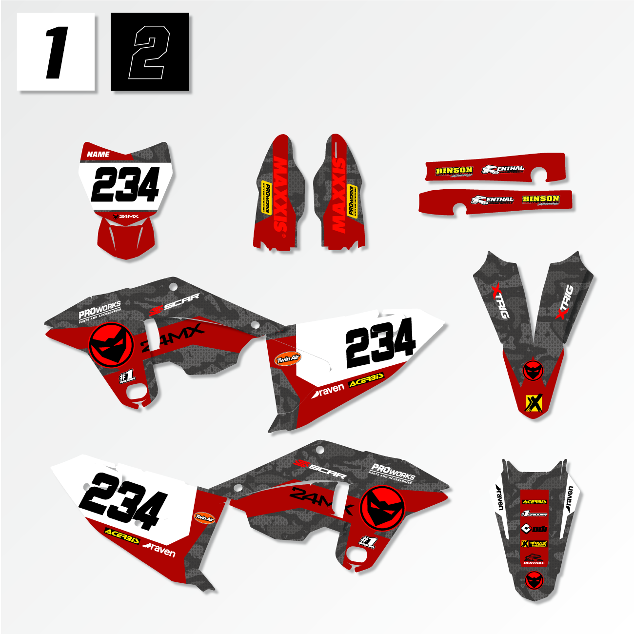 Stickerset 24MX Fantic GrCam