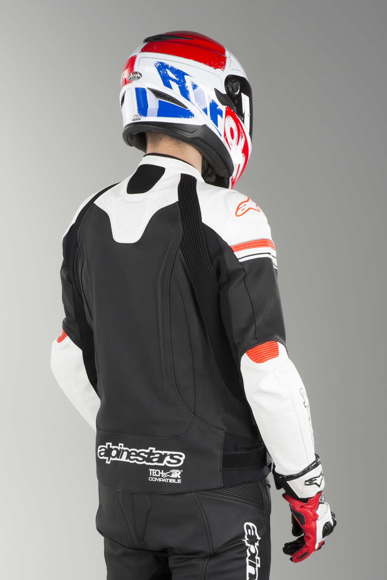 Skinnjakke Alpinestars GP R V2 Tech Air® Svart Hvit Rød Fluo Skinnjakke Alpinestars GP R V2 Tech Air® Svart Hvit Rød Fluo