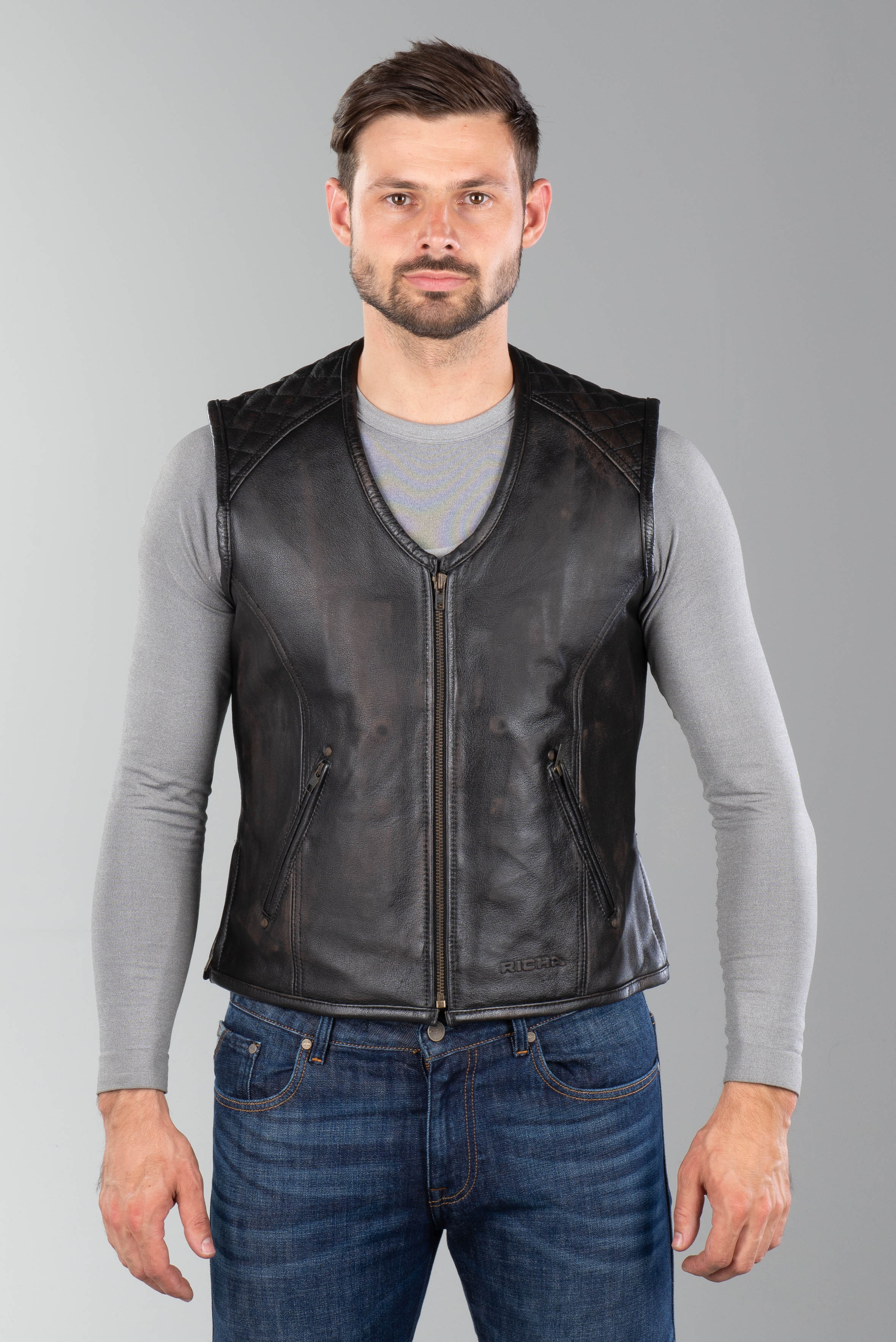 Richa Gilet Colt Vintage Leather Vest | 24MX