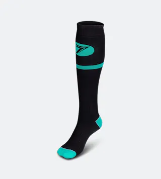 Crossstrømper Seven Rival Dot, Sort/Aqua