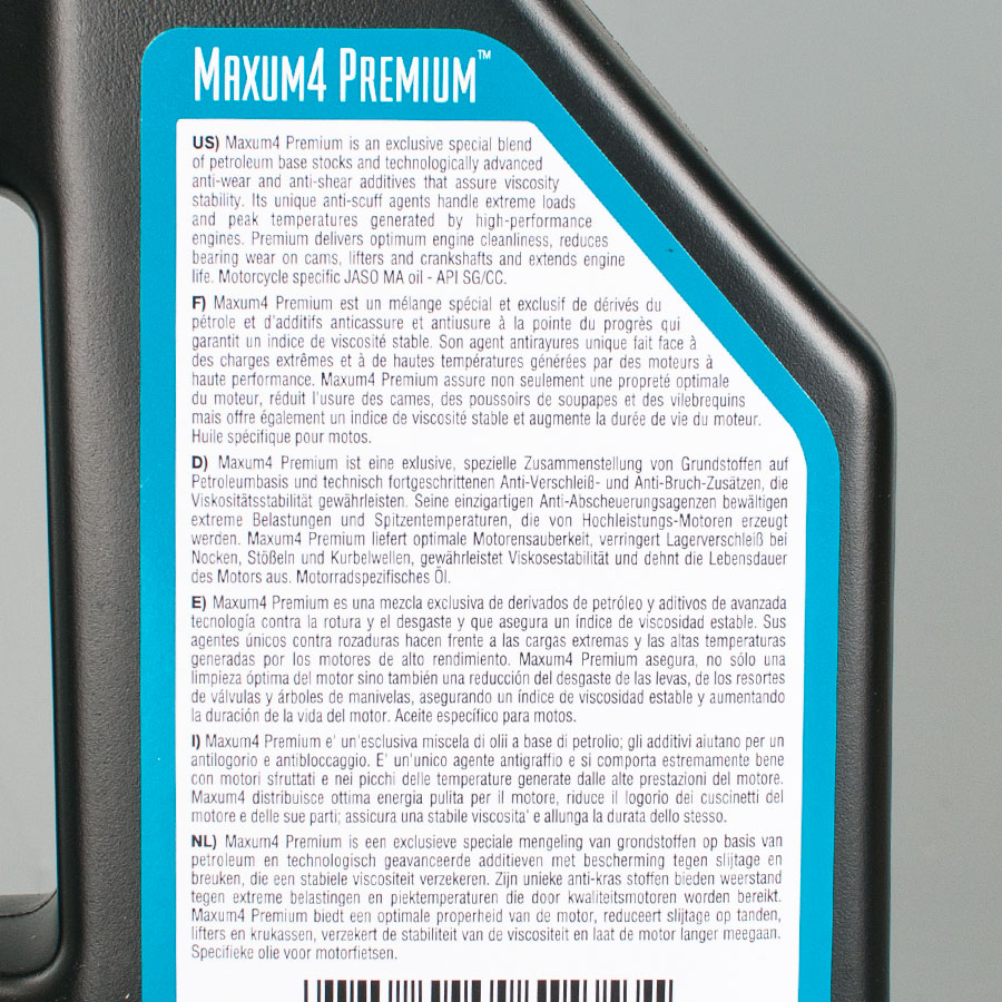 Huile Moteur Maxima Maxum Premium4 1 L