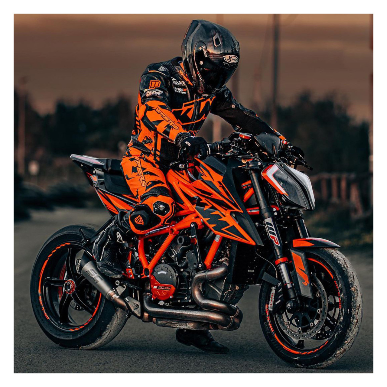Bagoros Inferno Sticker Kit Sticker Protector Orange