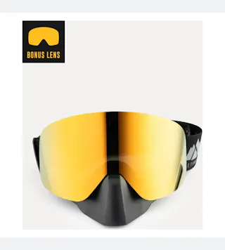 Schneemobilbrille Jethwear Phase (2024) - Grau Burst (Extra Gelbe Linse Enthalten)