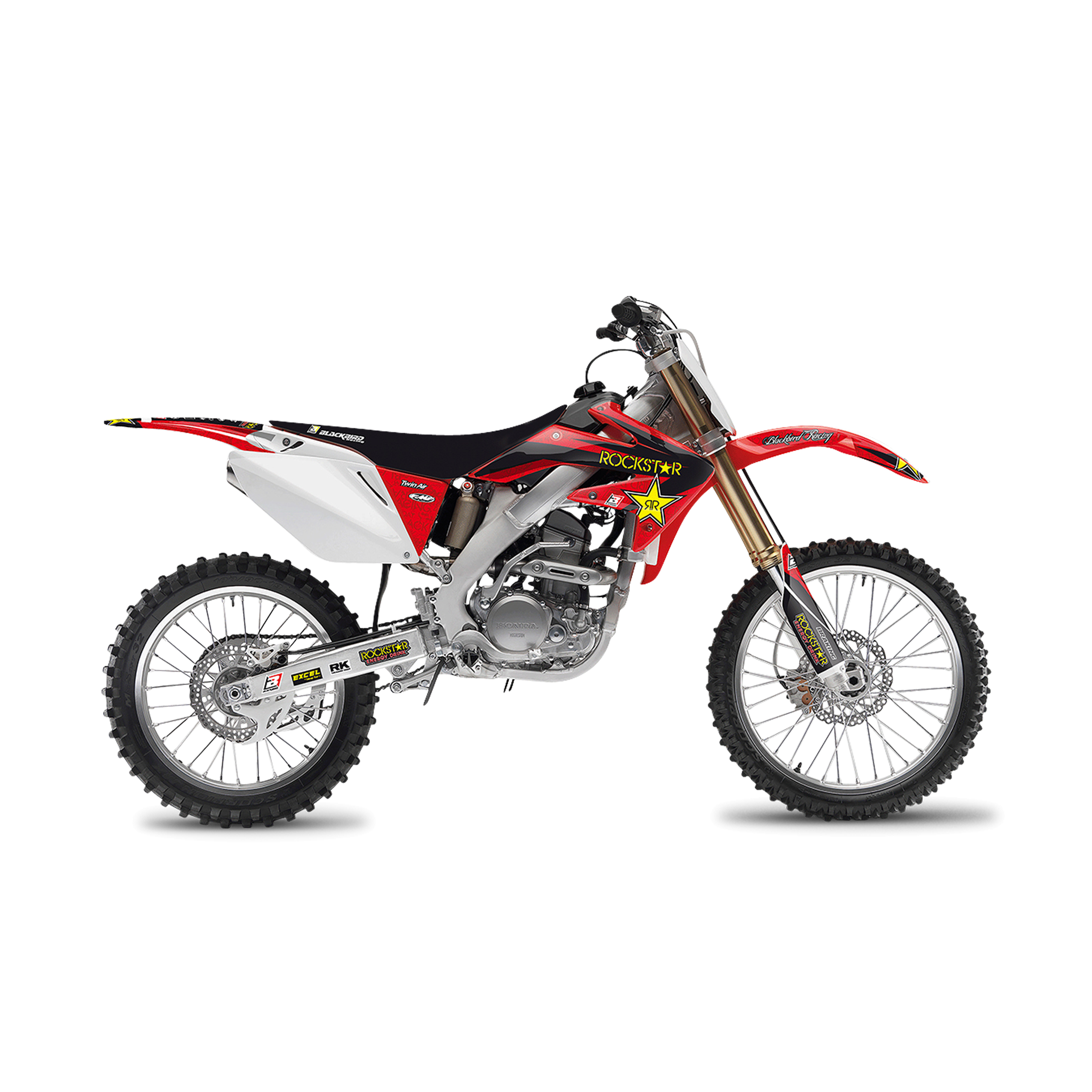 Blackbird Rockstar Energy Complete Decal Kit with Seat Cover Red-Yellow-Black
