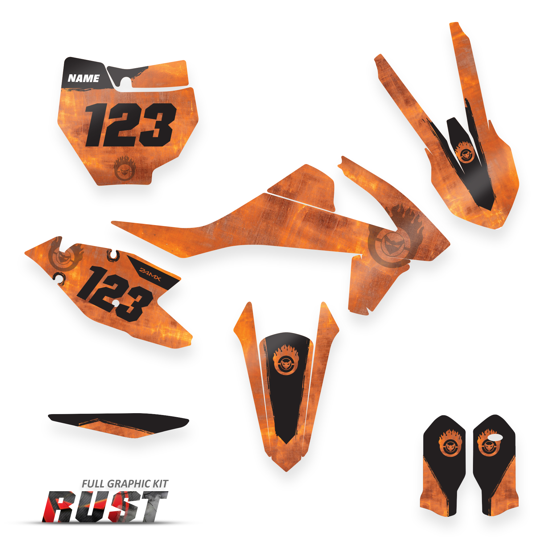Rust Stickerset met naam en nummer